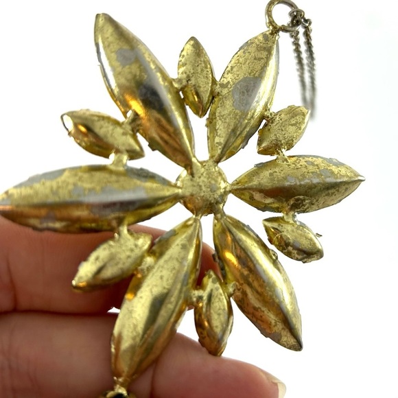 Jewelry Christmas Tree Ornament Glass Star Burst with Glass Bead Tassel - Picture 8 of 8